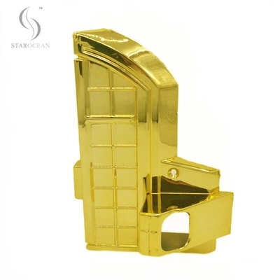 Gold PP Recycled Material Cross-Shaped Coffin Corners, Coffin Accessories 15#G