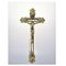 Plastic Jesus Funeral Crucifix In Gold Color OEM / ODM Service Acceptable