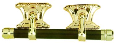 24K Gold Wooden Coffin Handle Wholesale Plastic Panel And Zinc Alloy Hinge SW-HG